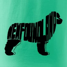 Novofundlandský pes - nápis v tele Novofundlandský pes - nápis v tele