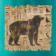Egyptské hieroglyfy medveď