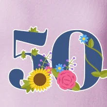 Kvetinové číslo kreslené - 50