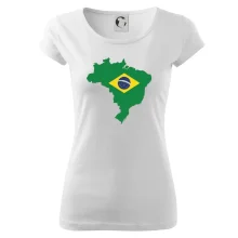 Brazília vlajka v mape