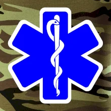 Rescue - Hviezda na prsníku + nápis na chrbte Rescue - Hviezda na prsníku + nápis na chrbte