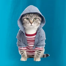 Mačka v pruhovanom triku