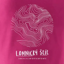 Lomnický štít - vrstevnice v kruhu