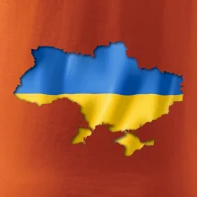 Ukrajina vlajka mapa