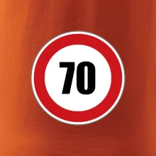 Dopravná značka - obmedzenie rýchlosti 70