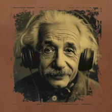 Albert Einstein so slúchadlami
