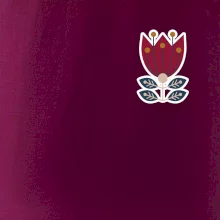 Folklór na prsníku kvetina štvorlistá