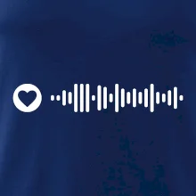 Zamilovaný Spotify kód na prsníku