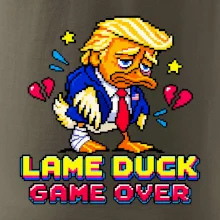 Trump lame duck pixel art game over