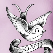 Love holubica - kreslená