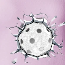 Florbal lopta v triku