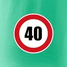 Dopravná značka - obmedzenie rýchlosti 40