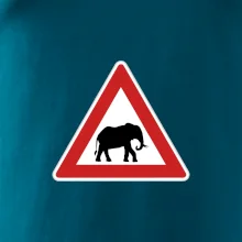 Dopravná značka - Pozor slon Dopravná značka - Pozor slon