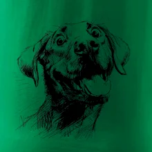 Čiernobiela karikatúra Labrador svetlý