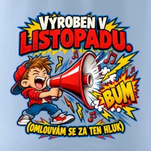 Vyroben v listopadu hlučný kluk s červeným megafonem