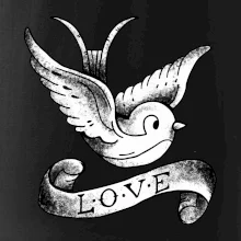 Love holubica - kreslená