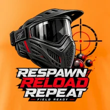 Paintballová maska – Respawn, Reload, Repeat