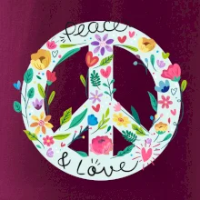 Peace and love symbol