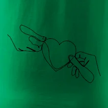 Dve ruky a srdce jedným ťahom