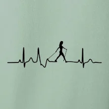EKG nordic walking žena