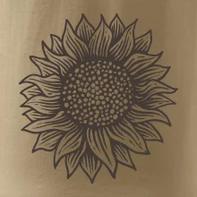 Slnečnica kreslená čiernobiela