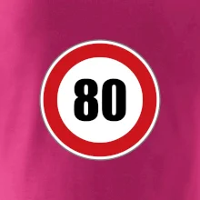 Dopravná značka - obmedzenie rýchlosti 80