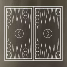 Backgammon čiernobiely