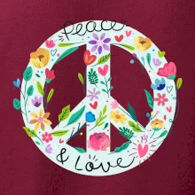 Peace and love symbol
