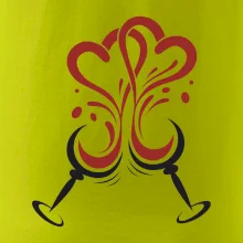 Víno je láska okrúhle poháre