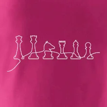 Šachové figúrky v rade - obrys