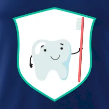 Zúbok na prsníku - zubná kefka