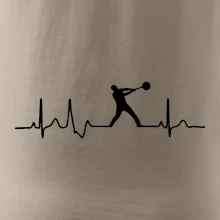 EKG hod kladivom muž