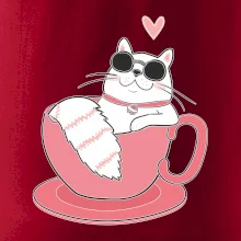 Hustá mačka v hrnčeku