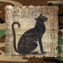 Egyptské hieroglyfy mačka