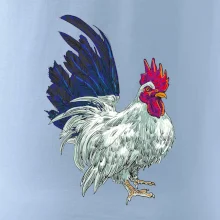 Kohút kreslený biely