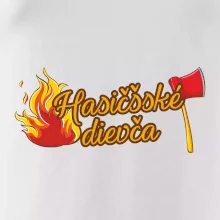 Hasičšské dievča oheň a sekera