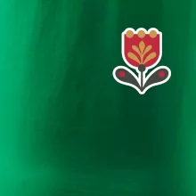 Folklór na prsníku tulipán