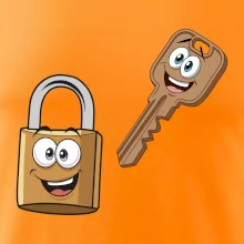 Parové tričká - Zámok a kľúč