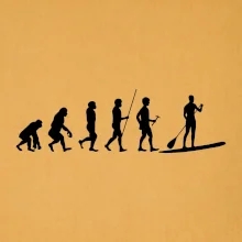 Evoluce paddleboard muž