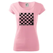 Šachovnica čierna kreslená