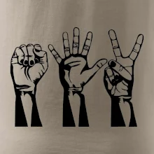 Kameň nožnice papier čierne