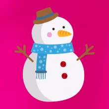 Snehuliak so šálom