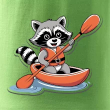 Mýval v kajaku kreslený