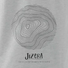 Jizera - vrstevnice v kruhu