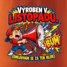 Vyroben v listopadu hlučný kluk s červeným megafonem