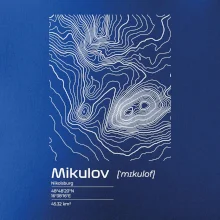 Mikulov - vrstevnice v obdĺžniku
