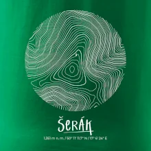 Šerák - vrstevnice v kruhu