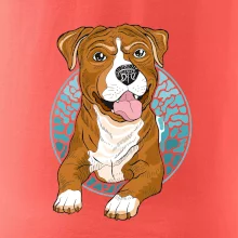 Americký staford kreslený v koliesku (Pecka design)