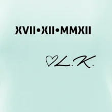 Dátum výročia a iniciály