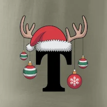 Vianočné rodinné tričká - písmeno a čiapka